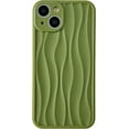 thumbnail image 1 of Water Ripple Pattern Wave Shape Compatible with iPhone Case (Green,iPhone 12), 1 of 8
