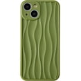 thumbnail image 1 of Water Ripple Pattern Wave Shape Compatible with iPhone Case (Green,iPhone 15 Pro Max), 1 of 14