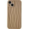 thumbnail image 1 of Water Ripple Pattern Wave Shape Compatible with iPhone Case (Khaki,iPhone 14 Pro Max), 1 of 8