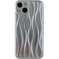 thumbnail image 1 of Water Ripple Pattern Wave Shape Compatible with iPhone Case (Silver,iPhone 14), 1 of 8