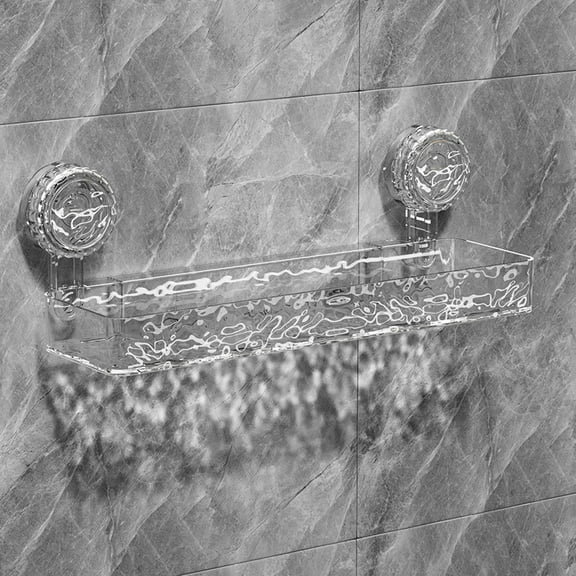 Water Ripple Suction Cup Storage Rack, Shower Caddy Suction Cup, Mobile Storage Rack No Drilling Wall Mounted Hanging Storage Basket, Strong Suction Storage Box