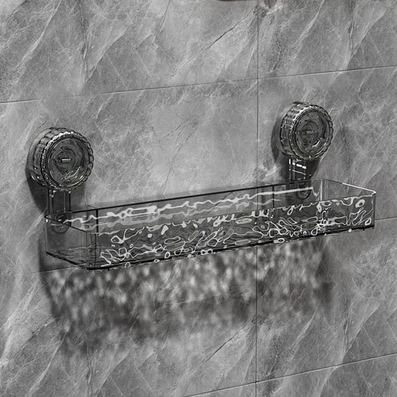Water Ripple Suction Cup Storage Rack, Shower Caddy Suction Cup, Mobile Storage Rack No Drilling Wall Mounted Hanging Storage Basket, Strong Suction Storage Box