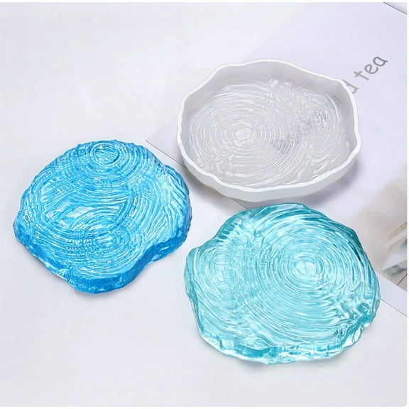 Water Ripple Tea Coaster Silicone Mold - Create Unique Drink Coasters for Home and Kitchen