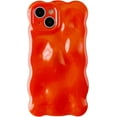 thumbnail image 1 of Water Ripple Wave Meteorite Bubble Pattern Chrome Plating Electroplated Candy Color Soft Compatible with iPhone Case (Light Red,iPhone 15 Pro), 1 of 12