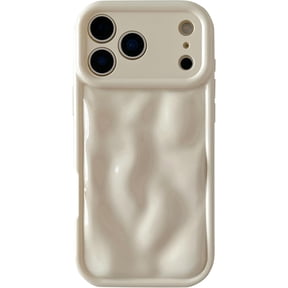 Water Ripple Wave Meteorite Bubble Pattern Chrome Plating Soft Compatible with iPhone Case (White,iPhone 17 Pro Max)
