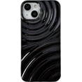 thumbnail image 1 of Water Ripple Wave Pattern Chrome Plating Electroplated Soft Compatible with iPhone Case (Light Black,iPhone 15 Pro), 1 of 12
