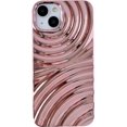 thumbnail image 1 of Water Ripple Wave Pattern Chrome Plating Electroplated Soft Compatible with iPhone Case (Light Pink,iPhone 14 Pro), 1 of 12