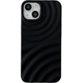 thumbnail image 1 of Water Ripple Wave Pattern Soft Compatible with iPhone Case (Black,iPhone 15), 1 of 7
