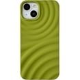 thumbnail image 1 of Water Ripple Wave Pattern Soft Compatible with iPhone Case (Green,iPhone 15), 1 of 7