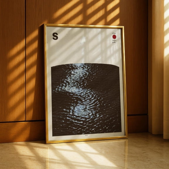Water Ripple Zen Minimal Wall Art Home Decor