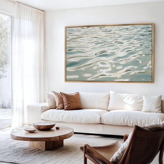 Water Ripples Art, Minimalist Wall Decor, Calm Abstract Zen Poster
