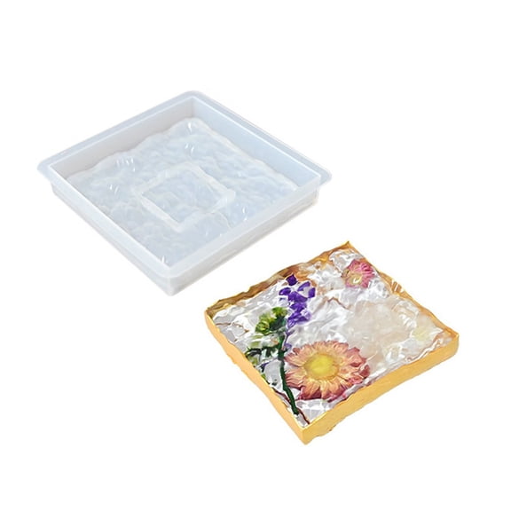 Water Ripples Countertop Tray Easy Release Silicone Mould Epoxy Resin Mold for Jewelry Making Home Decoration Mould