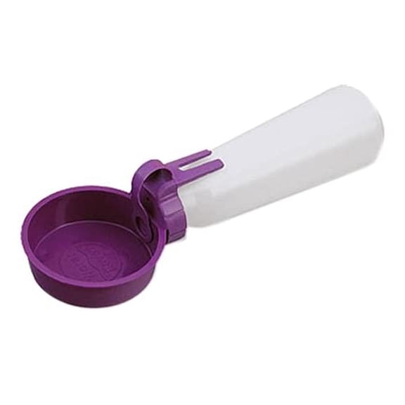Water Rover Portable Pet Water Bottle Dispenser for Dogs 26 oz Leak-Free Bottle with 4" Bowl Made in USA, Purple, Large
