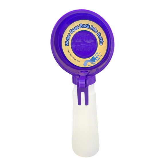 Water Rover Portable Pet Water Bottle Dispenser for Dogs - Made in America - Even Bigger (Purple)