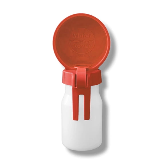 Water Rover Portable Pet Water Bottle Dispenser for Dogs - Made in America - Smaller (Red)