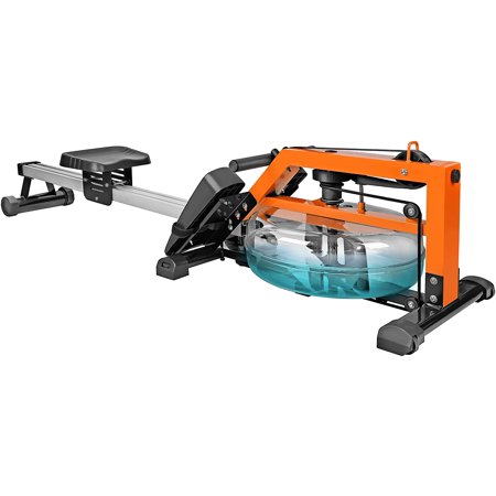 Water Rowing Machine Adjustable Resistance Rowing Machine with LCD Monitor Home Gym Equipment Max Load 265lbs