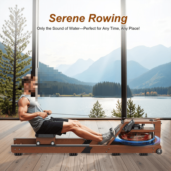 Water Rowing Machine for Home Use- Foldable Rower Machine 400LBS Weight Capacity with Dedicated Monitor & Comfortable Seat, Bluetooth APP$$Sport & Recreation Other