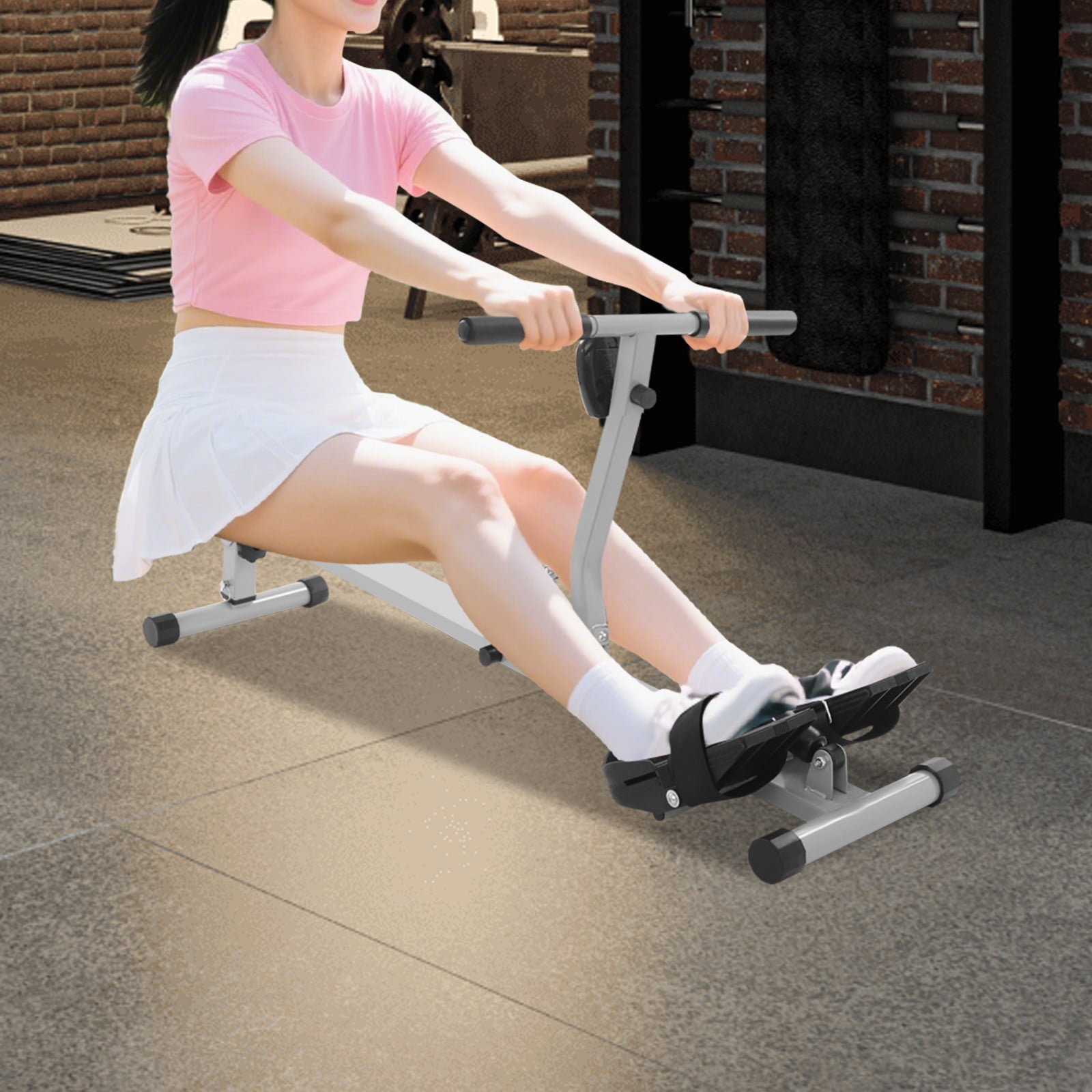 Water Rowing Machine, Hydraulic Resistance Rower with LCD Monitor, Foldable Home Exercise Rower for Full Body Workout, Quiet Rowing Machine for Home Gym