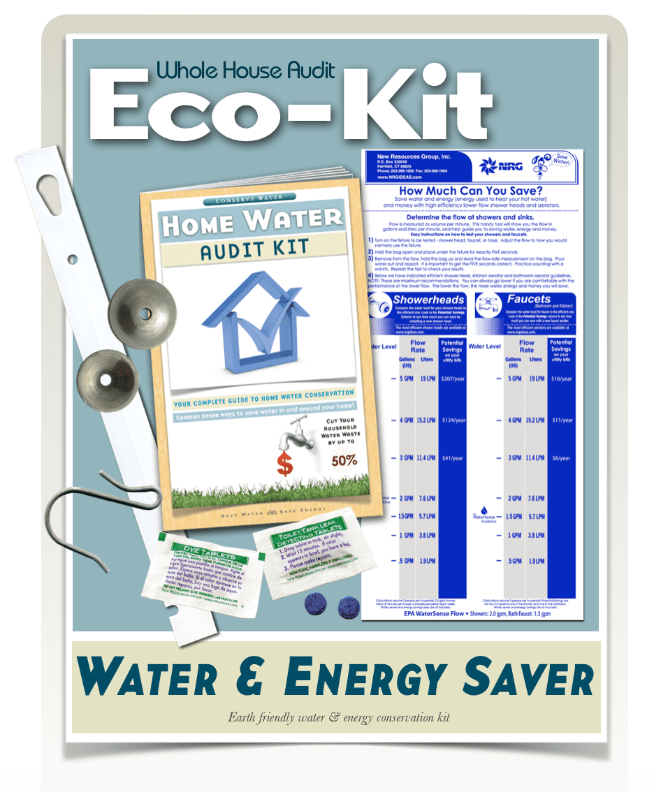 Water Saver Shower & faucet Flow Restrictors, toilet leak tablets