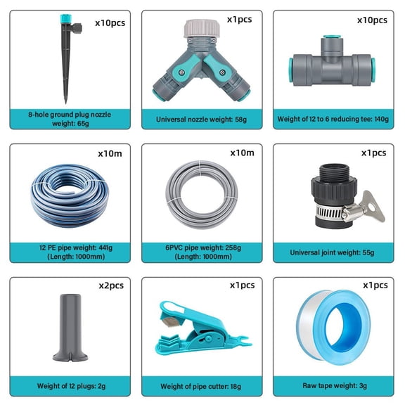 Water-Saving Drip Irrigation Kit: Efficient Plant Watering for Gardens & Pots
