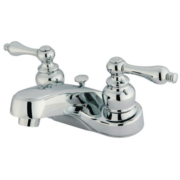 Water Saving Magellan Centerset Lavatory Faucet with Lever Handles & ABS Pop-Up - Chrome