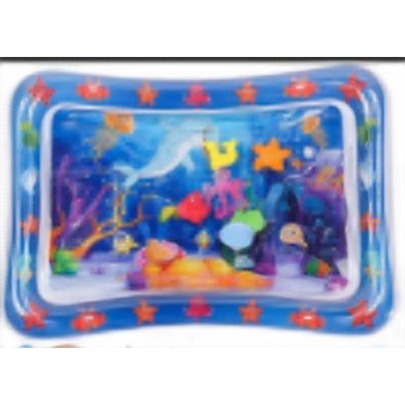 Water Sensory Play Mat for Cats, Cat Water Play Mat, Thickened Sensory Water Play Mat for Cats with Fish for Pet Play, Cat Water Sensor Pad Water Playmat with Toy