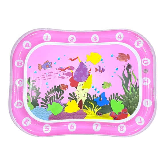 Water Sensory Play Mat for Cats Upgraded Thickened Interactive Scratch Pad with Floating Fish Toys Leak-Proof Cool Mat for Indoor Exercise & Boredom Relief 23.6" x 17.7"