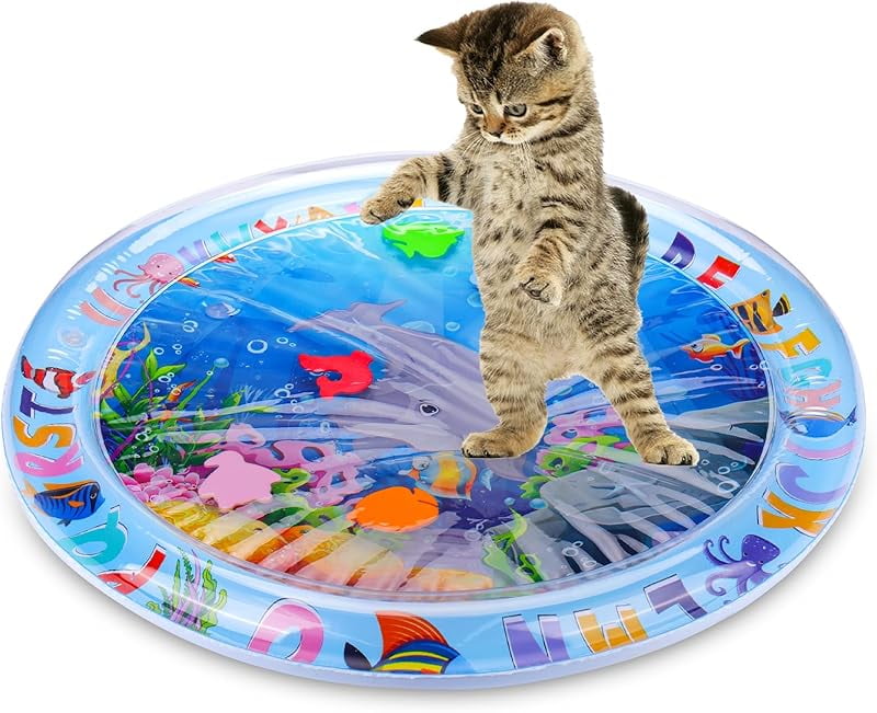 Water Sensory Playmat for Cats,Cat Toys for Bored Indoor Cats, Cat