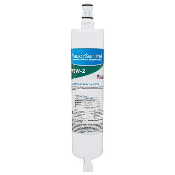 WaterSentinel WSW-2 Refrigerator Replacement Filter Fits: Whirlpool Filter 5, EDR5RXD1, 43965081, Kitchenaid, Thermador, Kenmore, Maytag, Puriclean