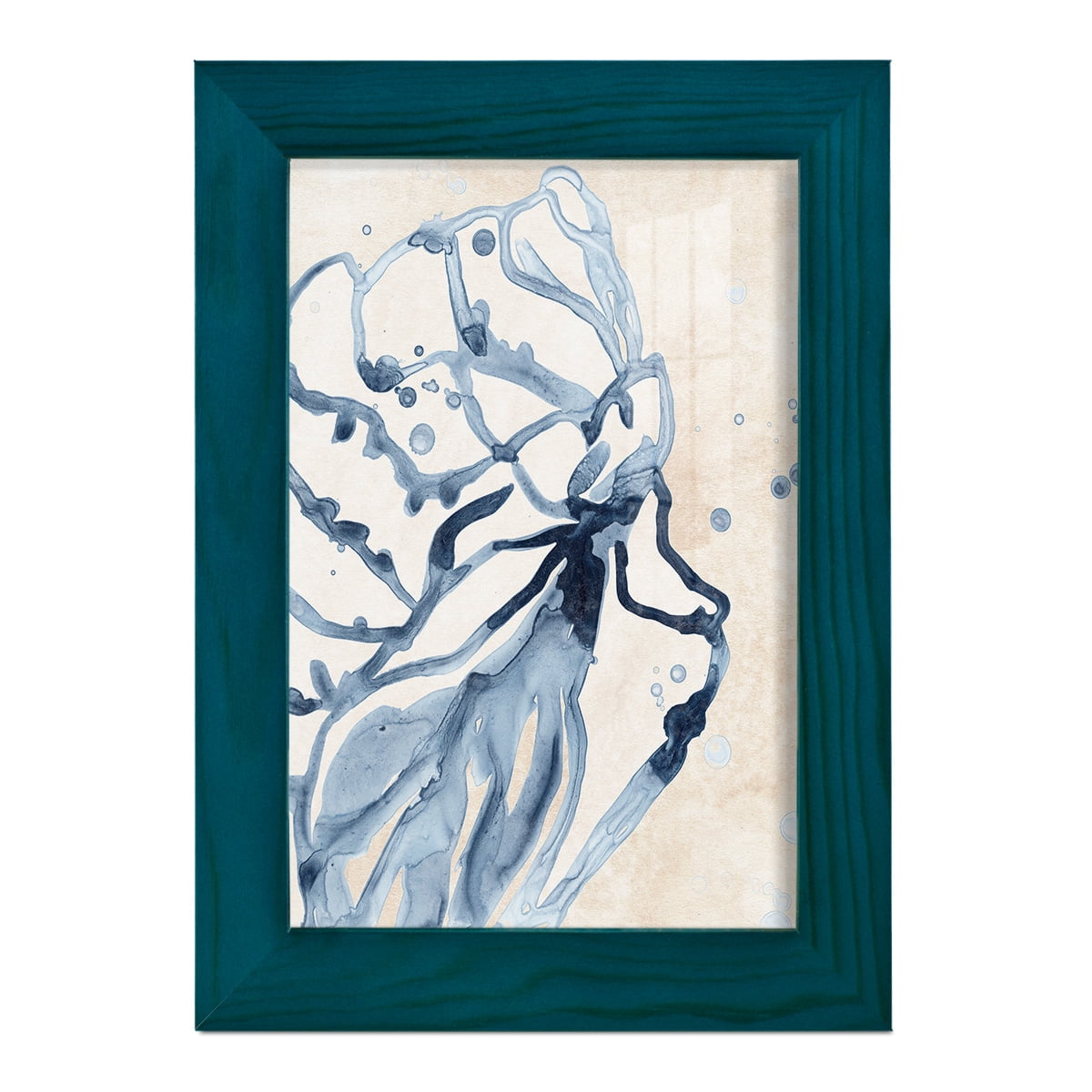 Water Shells I - Framed Print w/glass - Ocean Blue