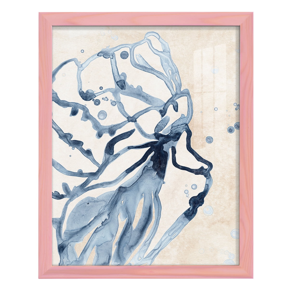 Water Shells I - Framed Print w/glass - Sunset Pink