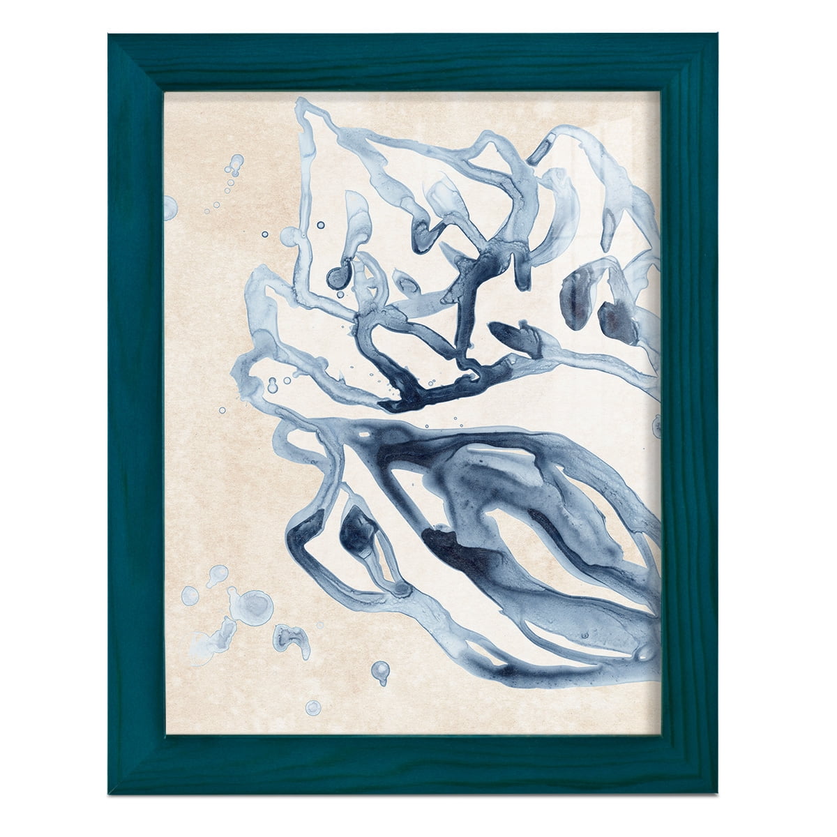 Water Shells II - Framed Print w/glass - Ocean Blue