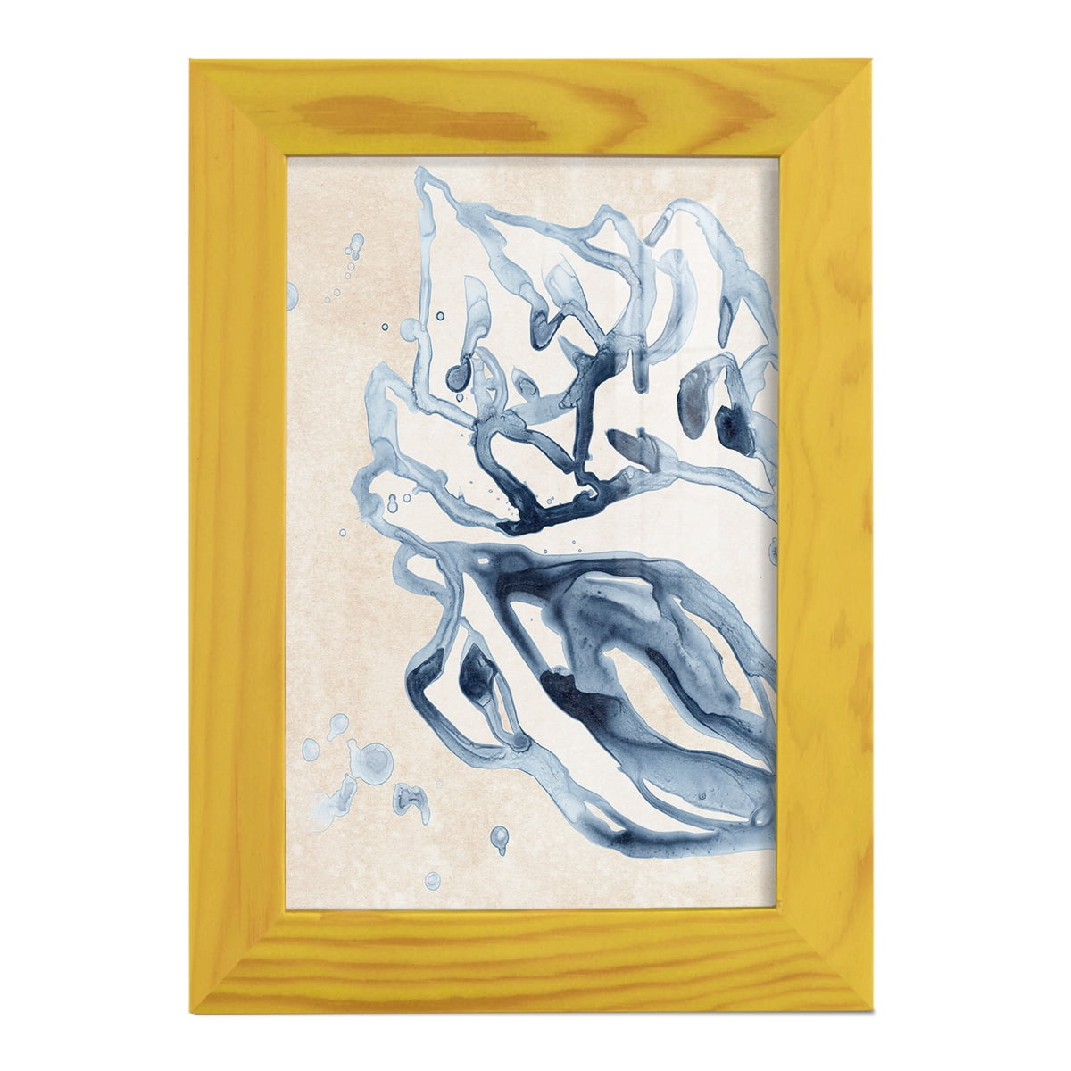 Water Shells II - Framed Print w/glass - Sunflower Yellow