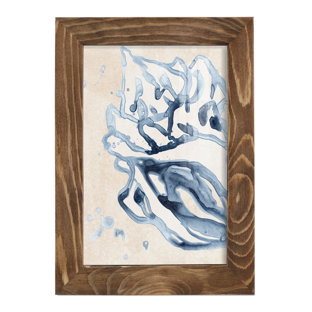 Water Shells II - Framed Print w/glass - Walnut