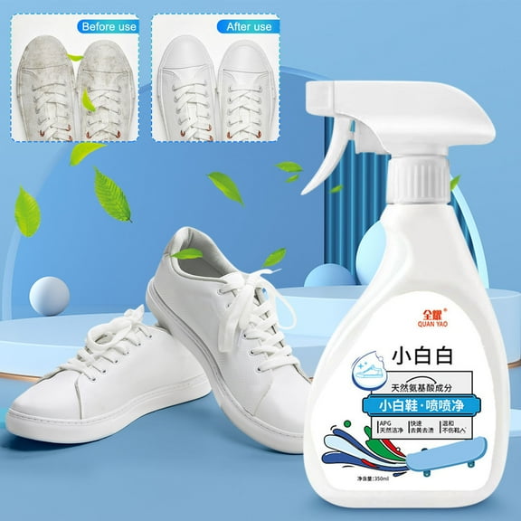 Water Shoe Cleaning Agent | 350ml Sneaker Cleaner for Mesh, Leather, Sports, Casual Shoes | Removes Yellowing, Odors | Eco-Friendly Formula | Efficient Stain Removal | 6.3x3.7 in | 1 Bottle