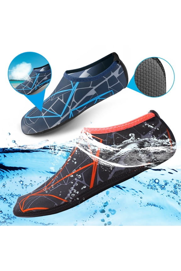Water Shoes Barefoot Aqua Yoga Socks Quick-Dry Beach Swim Surf Shoes for Women Men,Black,M