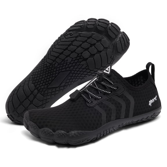 Water Shoes Barefoot Swim Surfing Men Breathable Boat Women Shoes Pool Beach Hiking Lightweight Slip On Shoes Outdoor Diving Quick Dry Sea Shoes Black 8 Women/7 Men