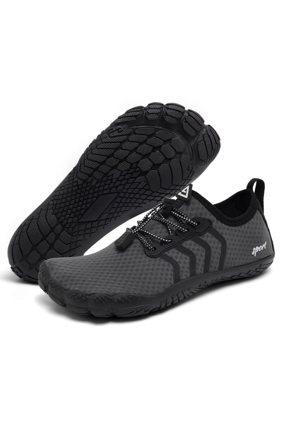 Water Shoes Men Swim Quick Dry Sea Diving Lightweight Outdoor Breathable Boat Surfing Shoes Pool Slip On Barefoot Women Water Shoes Beach Shoes Grey 14 Women/13 Men