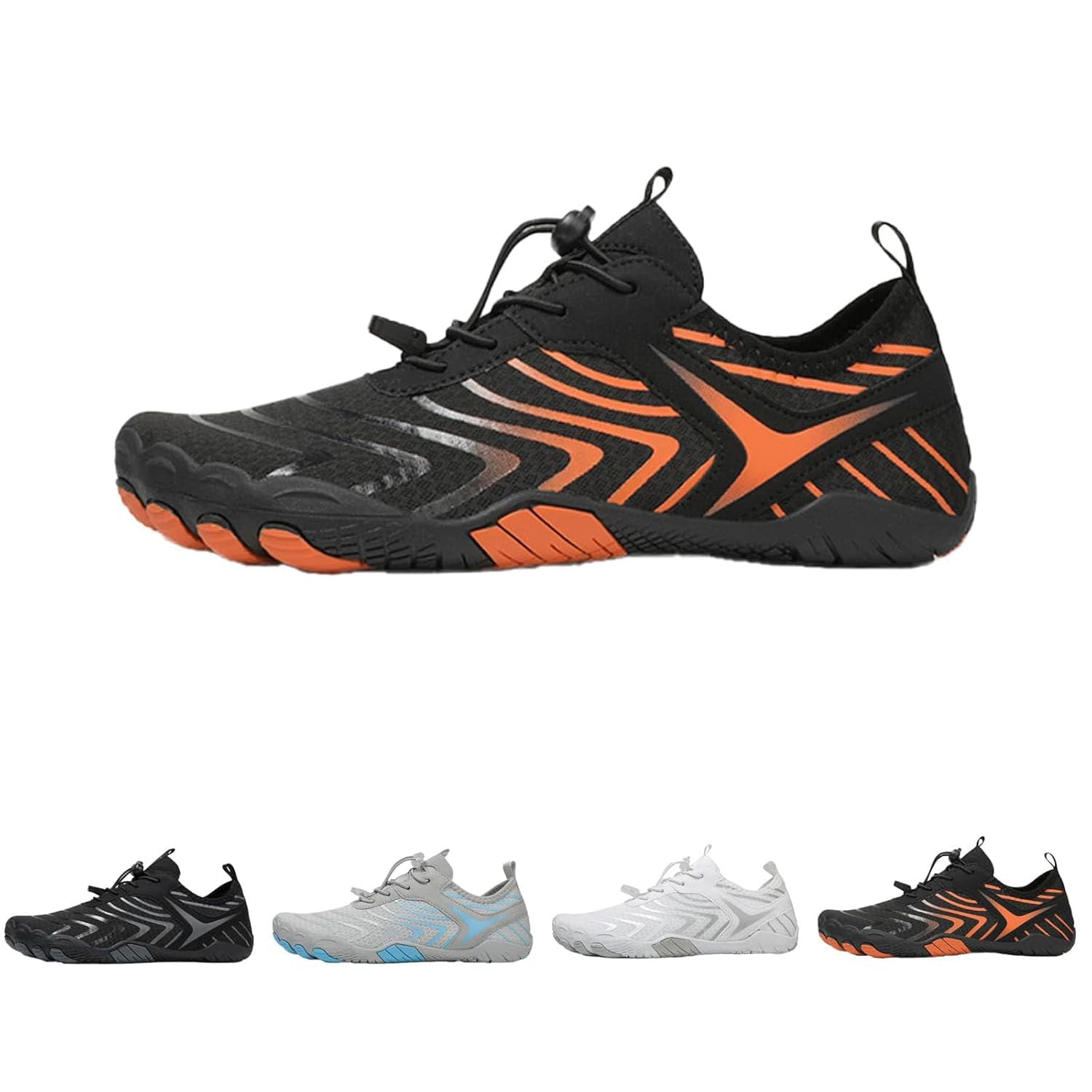 Water Shoes Men's Women's Grounding Shoes, Quick Drying Sports Hiking Grounding Shoes, Breathable Lightweight Non-slip Grounding Shoes,46, black orange