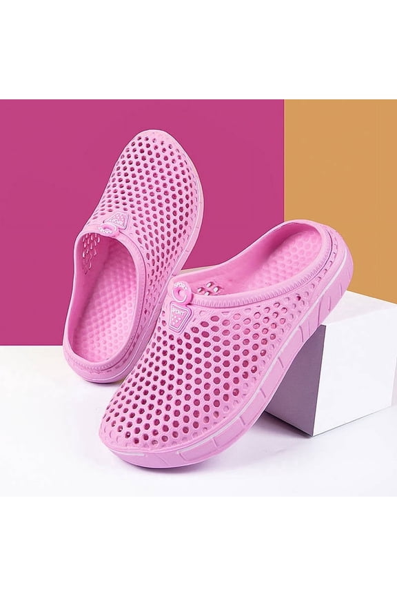 Waterproof Anti-Slip Water Shoes, Pink (Youth Size 5)