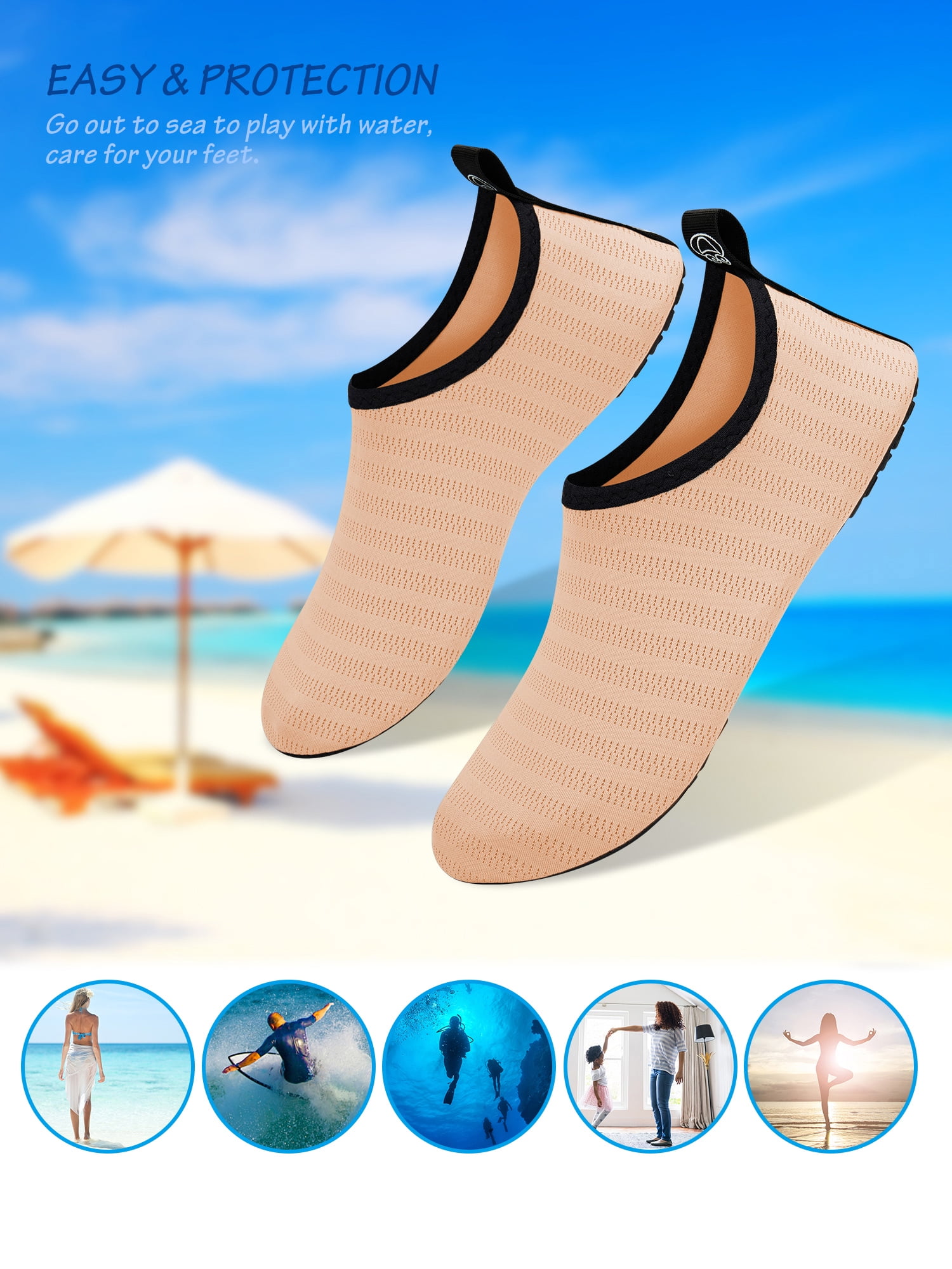 Buy xylxyl Unisex Barefoot Sports Water Skin Shoes Quick Dry Aqua Socks  Beach Swim Surf Yoga Fishing Shoes for Women and Men Feet Length 281 Yellow  Online at desertcartZimbabwe
