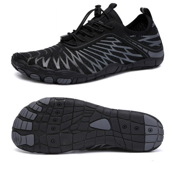 Water Shoes Women Men Athletic Hiking Aquatic Sports Shoes for Swim Beach Pool Boating, Black