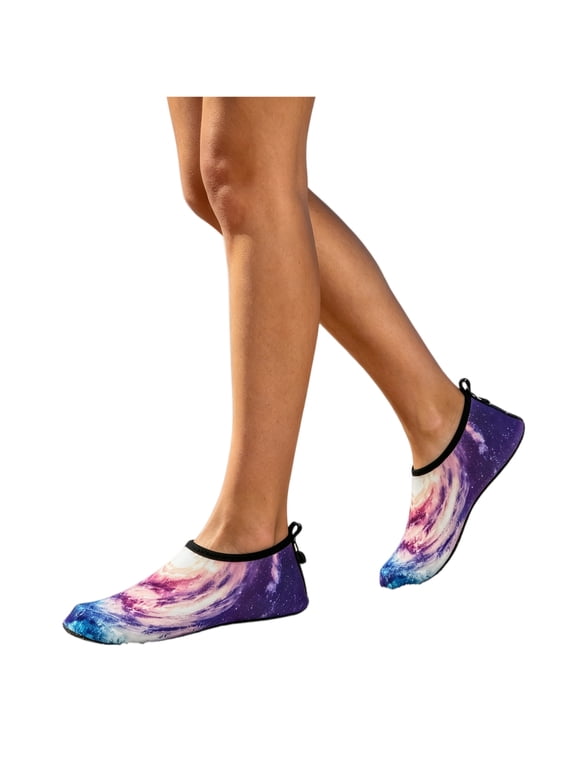 Water Shoes for Women Quick-Dry Barefoot Beach Slippers for Women Lightweight Non-Slip Rubber Sole Breathable Mesh Ultra-Comfortable Slip-On Design Women's Water Shoes for Beach Pool,38(US-6.5)
