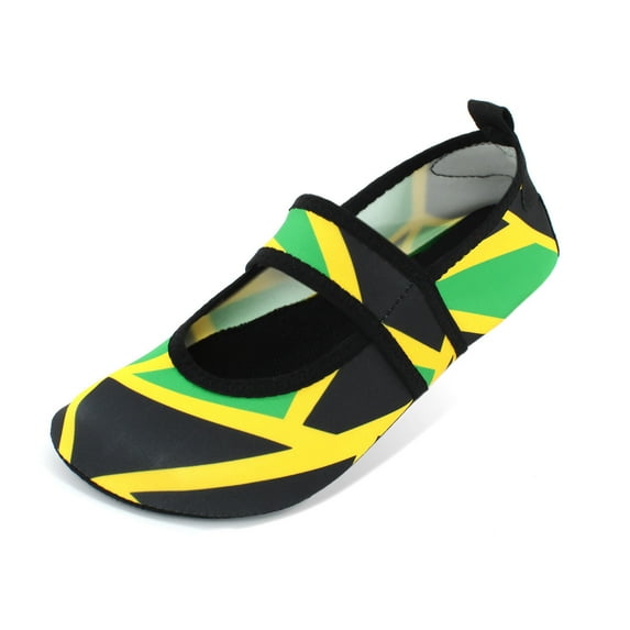 Water Shoes for Women Quick Dry Swim Beach Shoes Footwear for Sport Travel Dance Outdoor Surfing Yoga Exercise Jamaica Flag Caribbean Reggae Rasta(JA03-M)