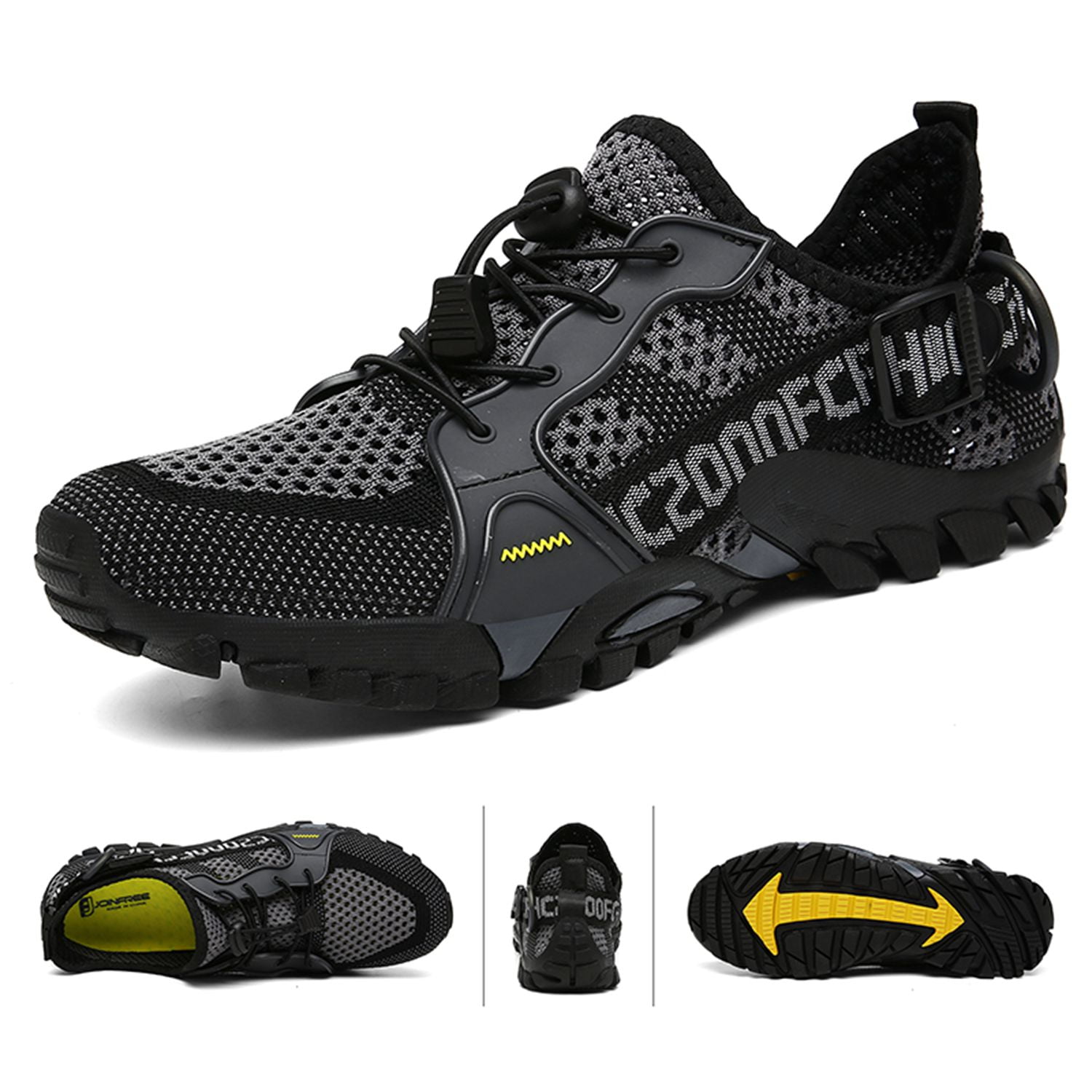 Women’s Quick-Dry Hiking Water Shoes – Breathable Mesh, Anti-Slip Sole, Pink, Size 8