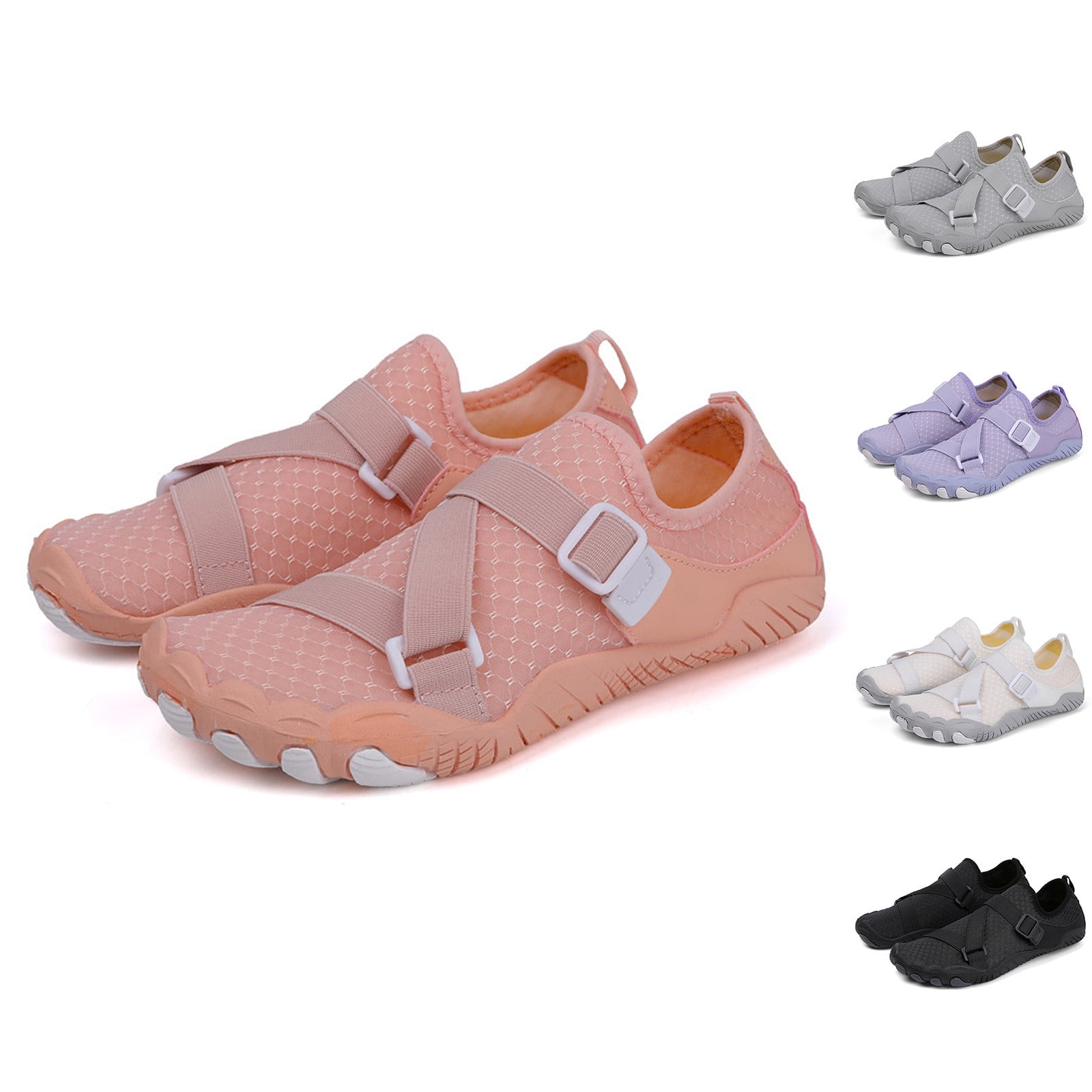 Water Shoes for Women Men Barefoot Aqua Yoga Socks Quick Dry Lightweight Beach Surfing Outdoor Sports Slip On Wading Shoes Pink 38
