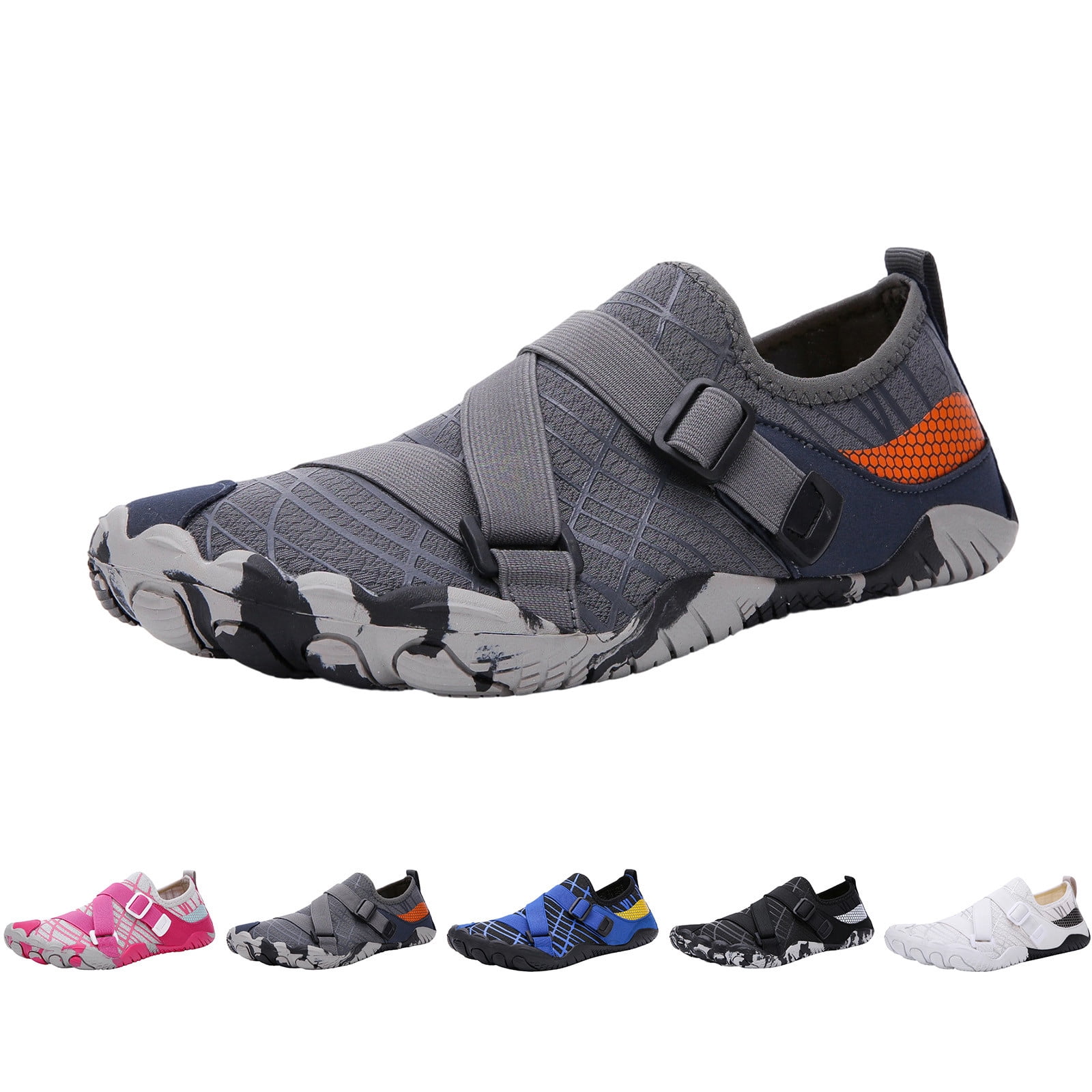 Water Shoes for Women Men Quick-Dry Hiking Beach Barefoot Boat Aqua Shoe Outdoor Sports Comfortable Slip On Unisex Footwear Dark Gray 41