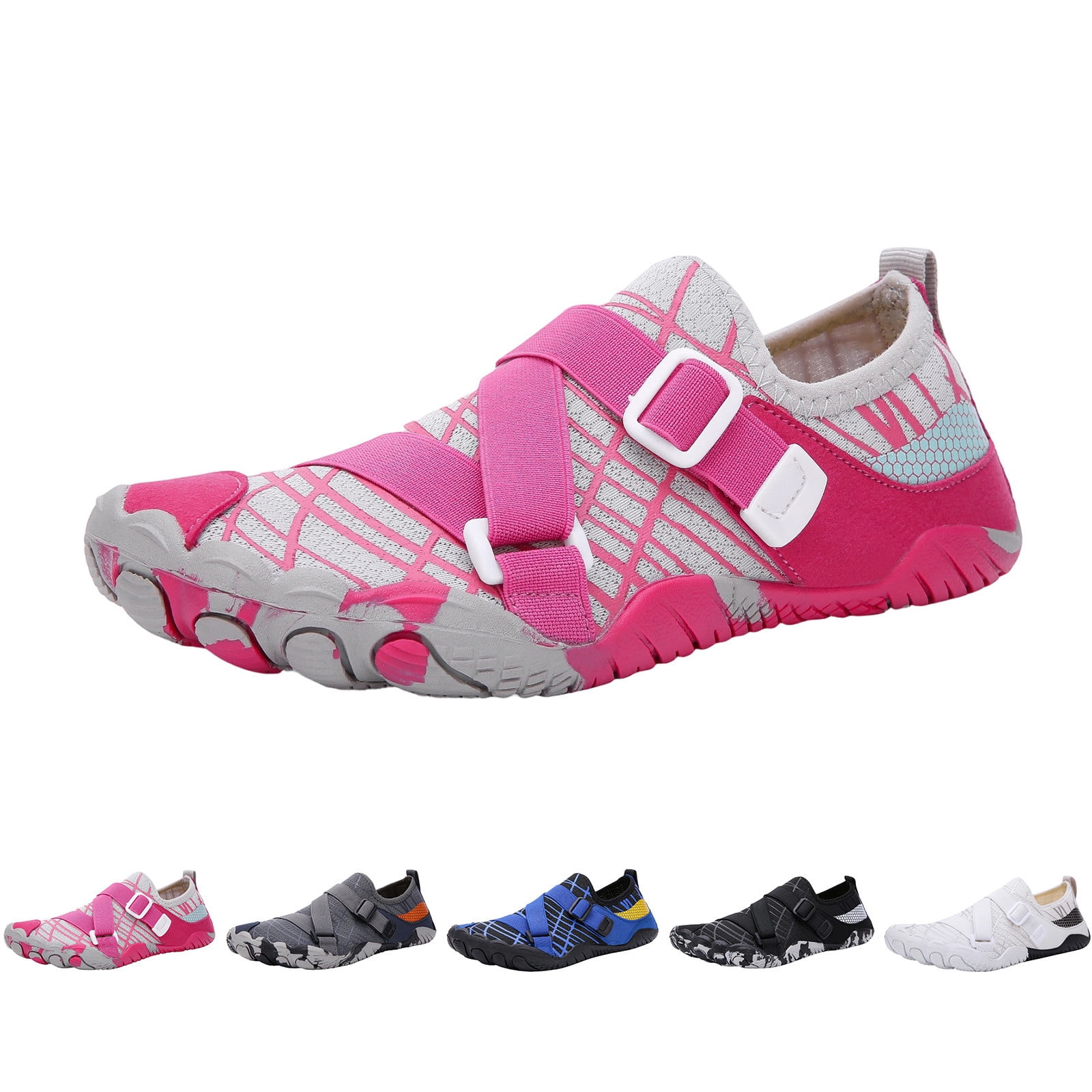 Water Shoes for Women Men Quick Dry Hiking Beach Barefoot Boat Footwear Outdoor Activities Lightweight Slip On Unisex Aqua Shoe Hot Pink 37