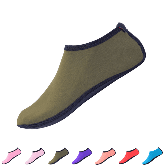 Water Shoes for Women Men Quick Dry Swim Shoes Beach Water Socks Army Green