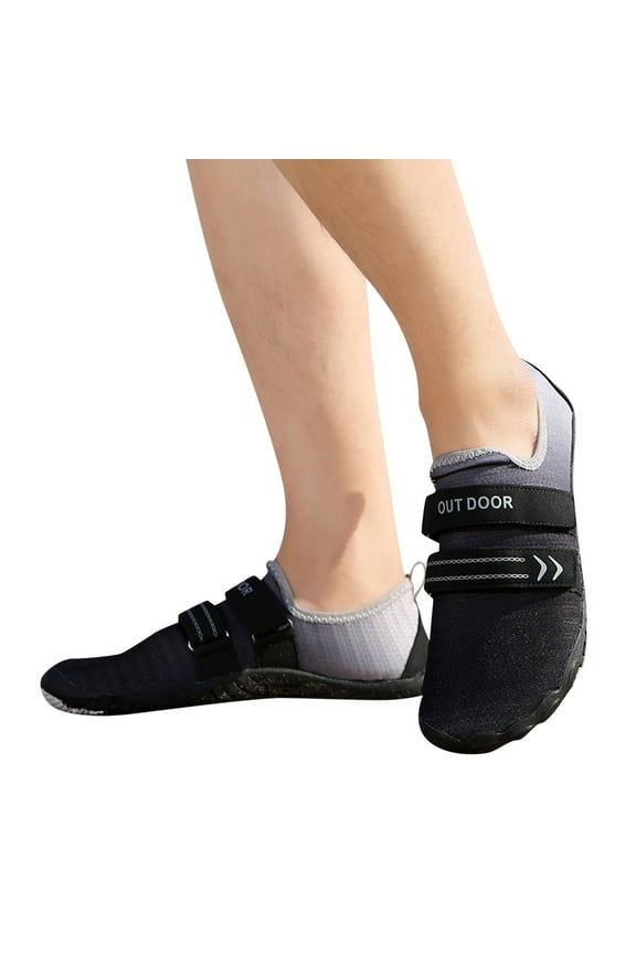 Water Shoes for Women Men Quick Dry Wide Toe Aqua Shoes Adjustable Straps Barefoot Socks for Swim Beach River Pool Surf